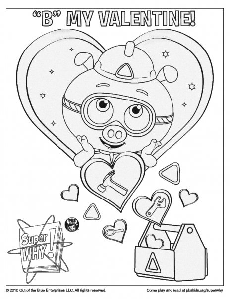 464x604 Super Why Coloring Pages