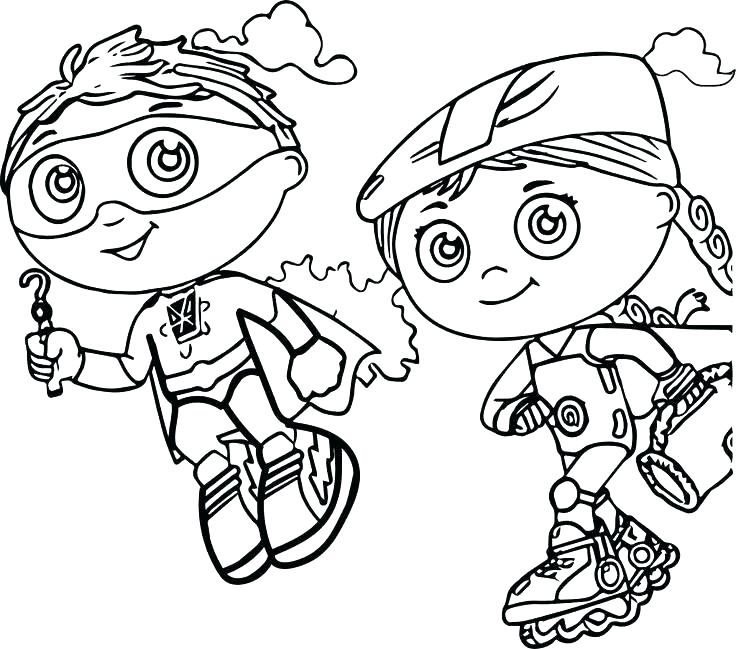 736x649 Super Why Coloring Pages Icontent