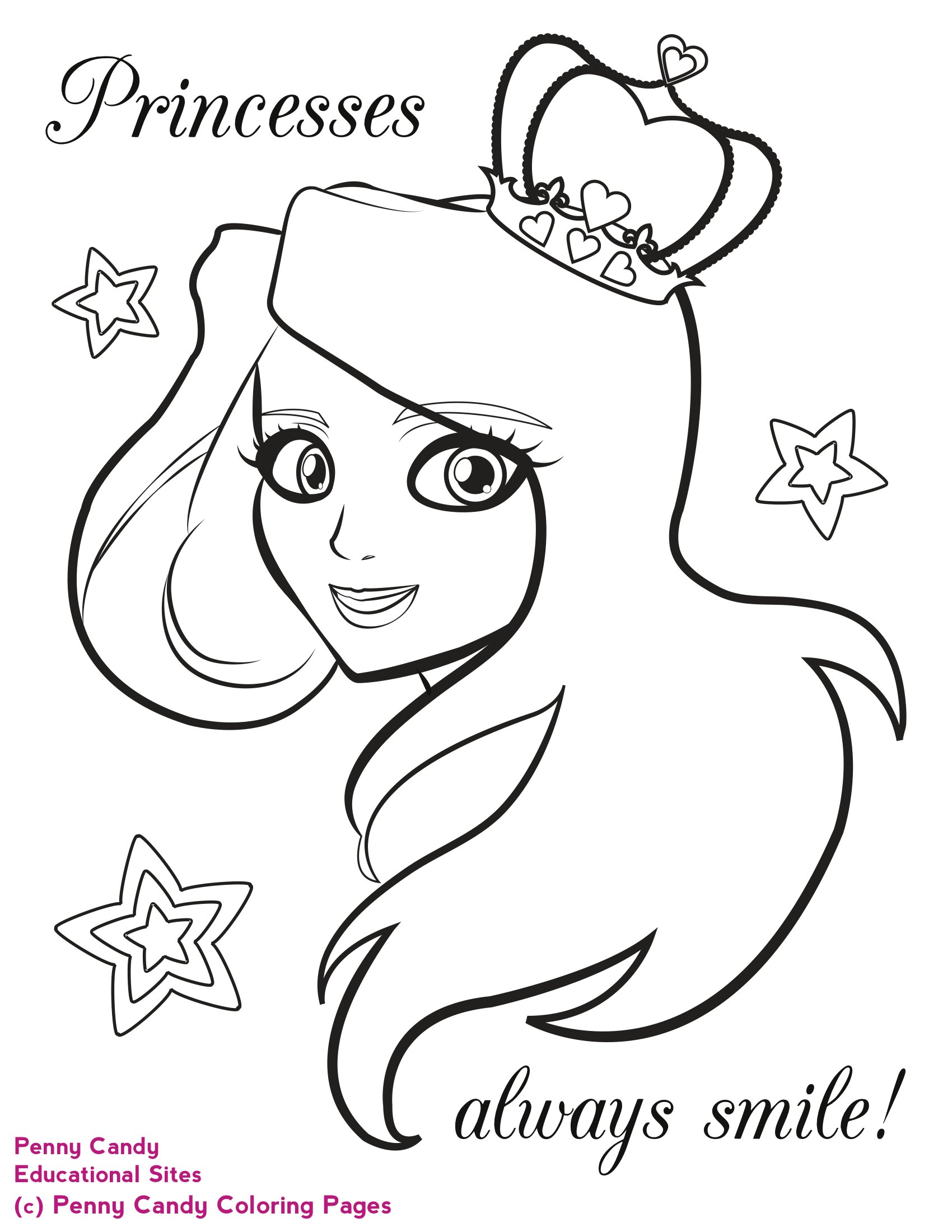 1700x2200 Princess Coloring Pages Penny Candy Coloring Pages