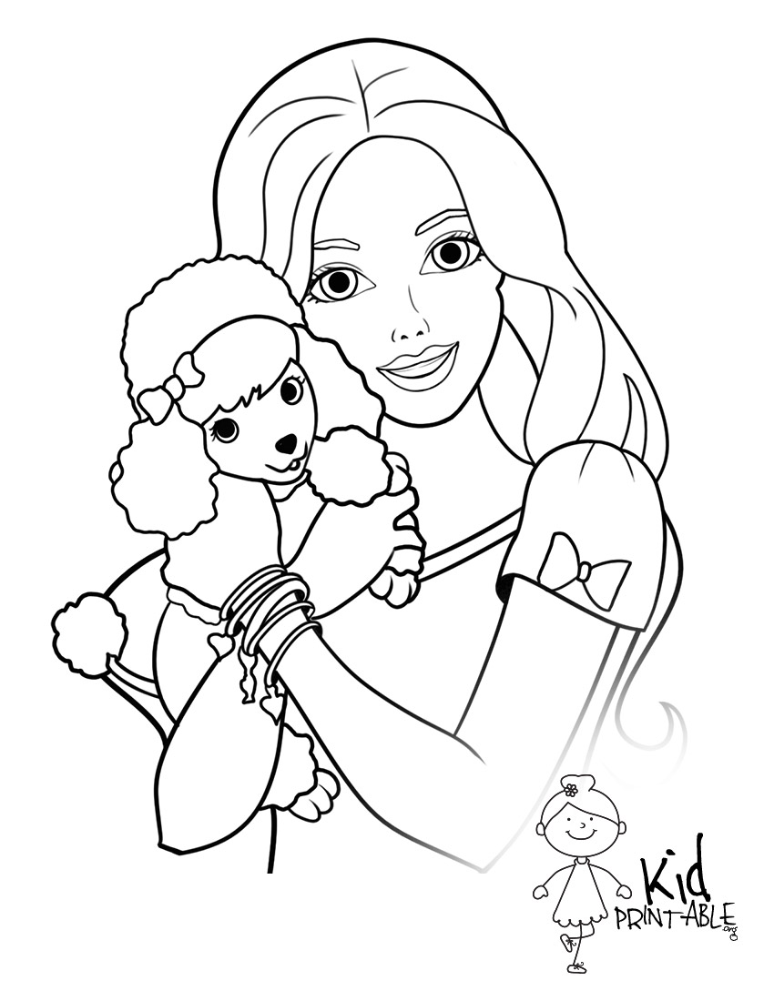 Princess Puppy Coloring Pages