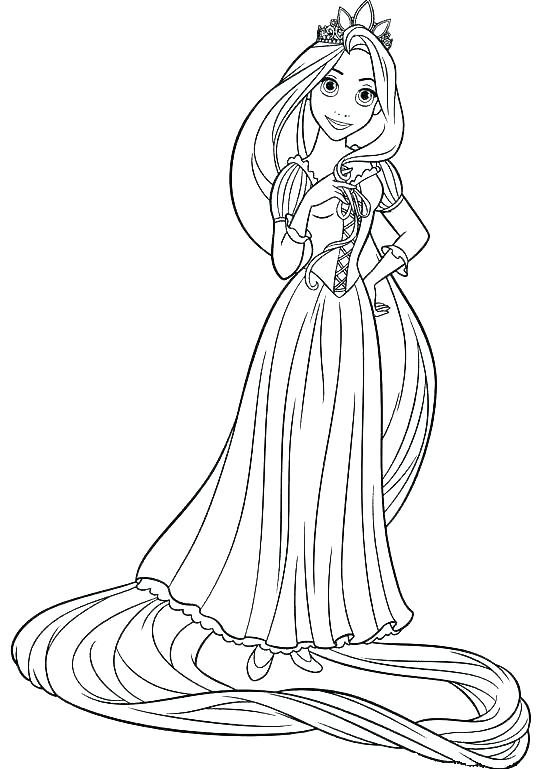 540x769 Disney Rapunzel Coloring Pages