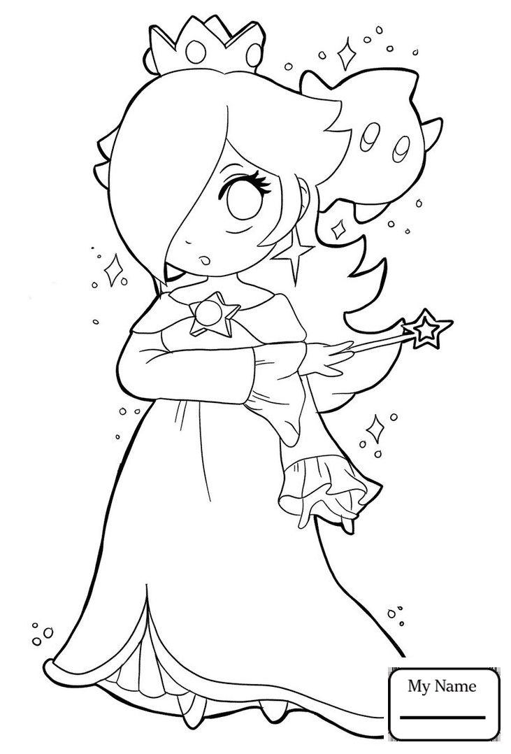 731x1078 Mario Bros Rosalina Coloring Page Free Printable Pages
