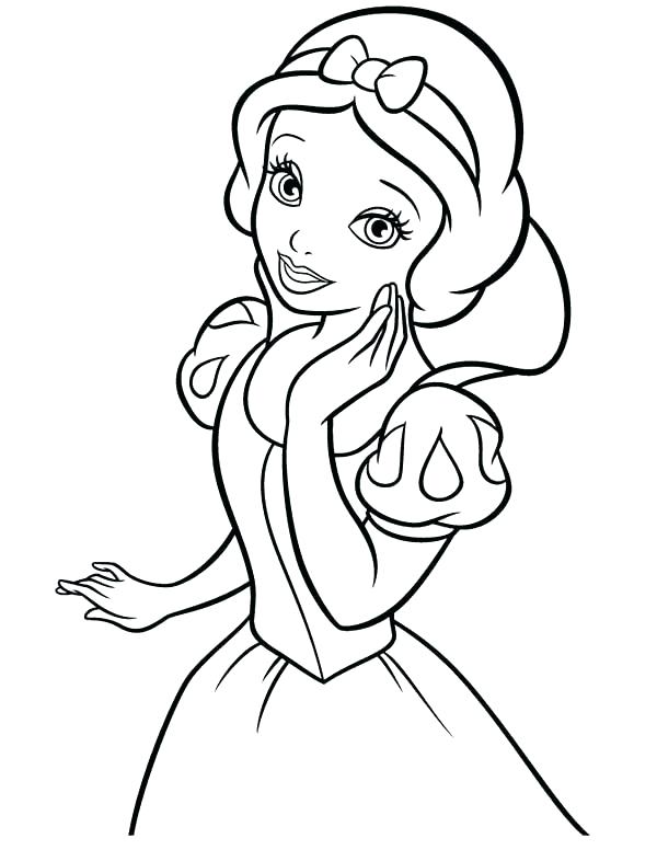 600x776 Snow White Coloring Pages