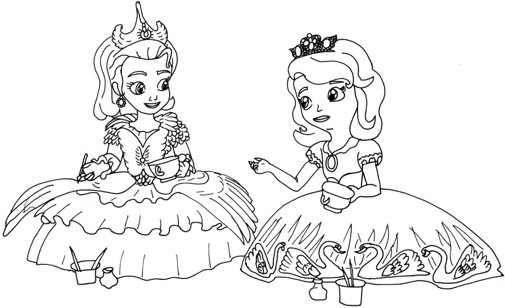 1024x624 Coloring Page ~ Sofia The First Printable Coloring Pages Book