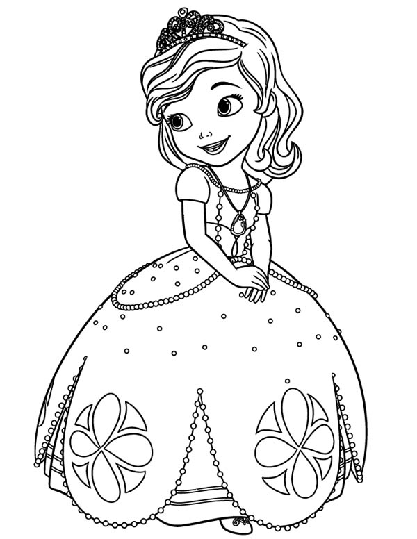 600x776 Sofia The 1st Coloring Pages Beautiful Princess Sofia The First