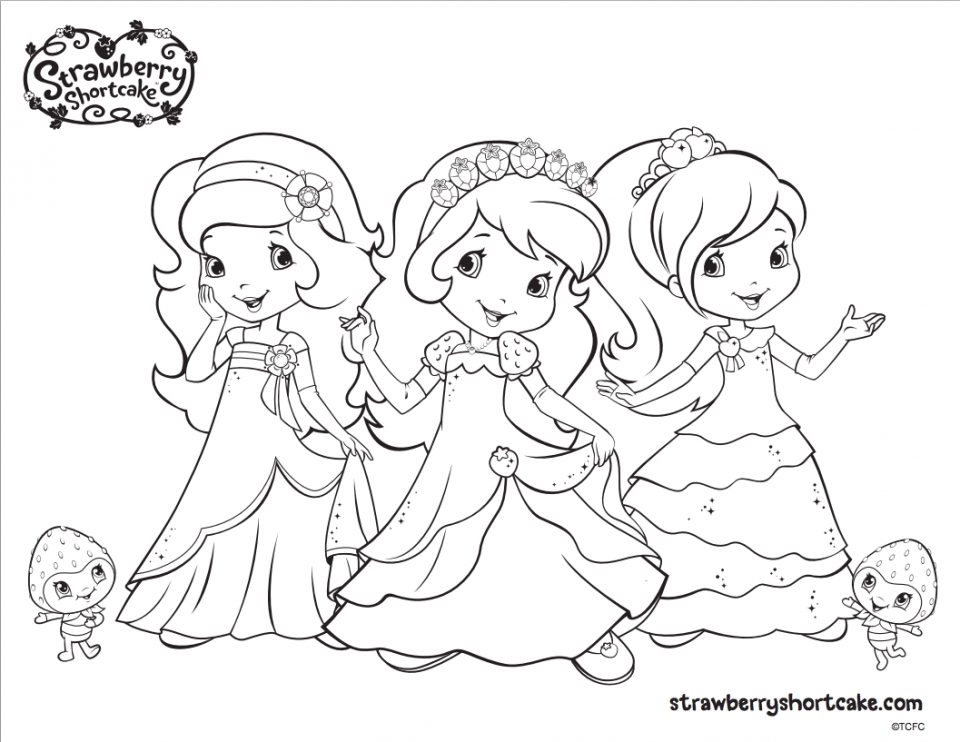 Princess Strawberry Shortcake Coloring Pages