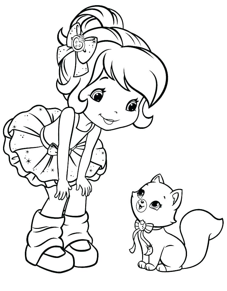 749x960 Strawberry Shortcake Coloring Pages To Print
