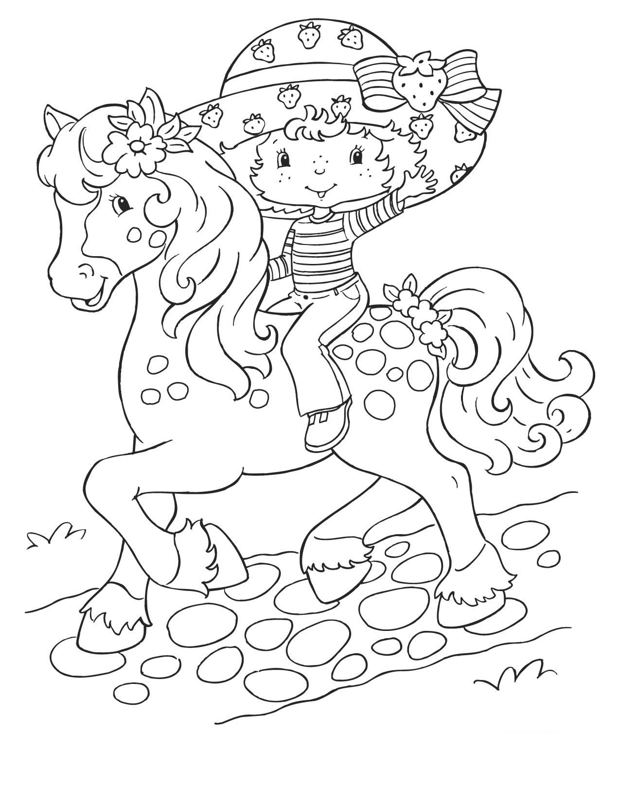 1275x1650 Free Printable Strawberry Shortcake Coloring Pages For Kids