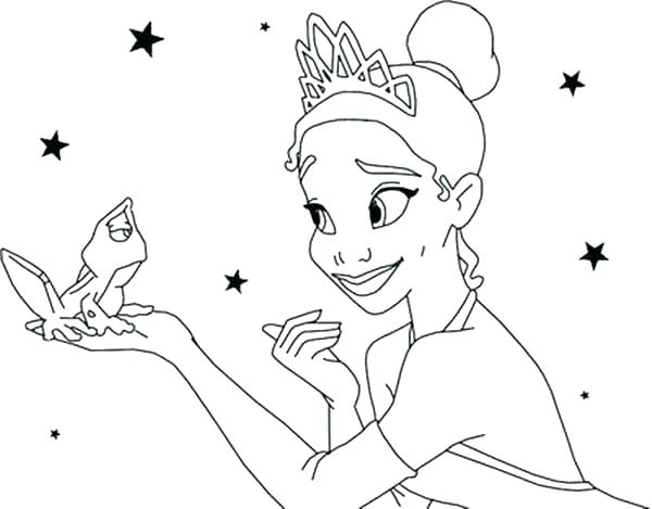 600x469 Disney Princess Tiana Printable Coloring Pages Princess Coloring