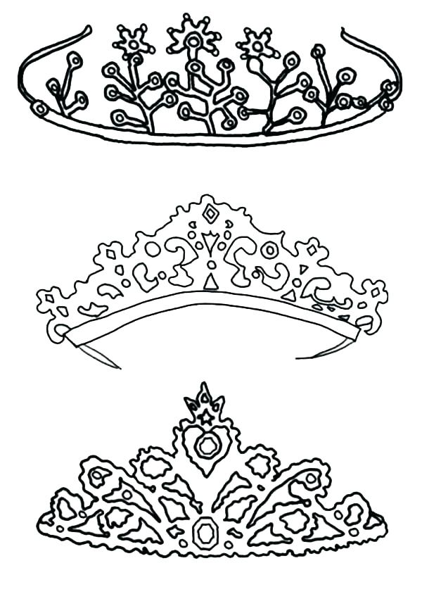 600x844 Tiara Coloring Page Crown Coloring Pages Type Of Princess Crown