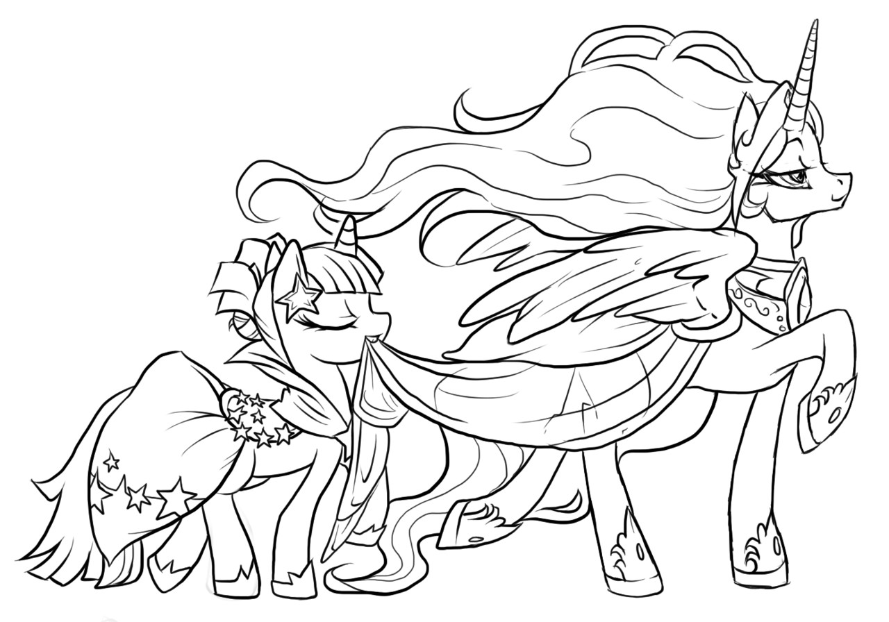 Princess Twilight Sparkle Coloring Page