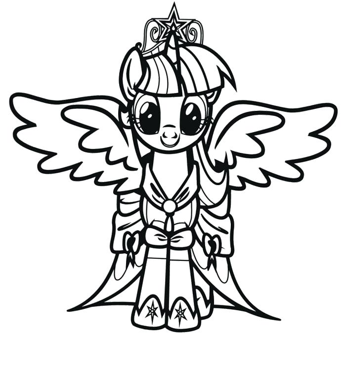 700x784 Twilight Sparkle Free Coloring Pages Print My Little Pony Twilight