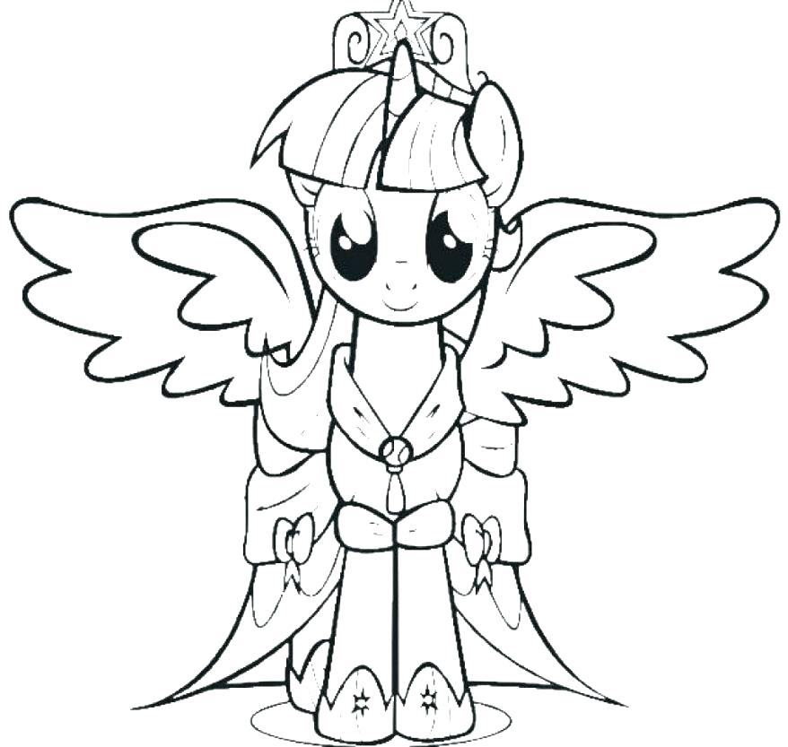 878x833 Princess Twilight Sparkle Coloring Pages
