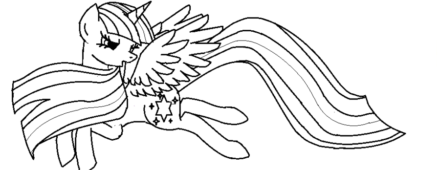 900x348 My Little Pony Princess Twilight Sparkle Coloring Page Free