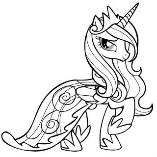 Princess Unicorn Coloring Pages