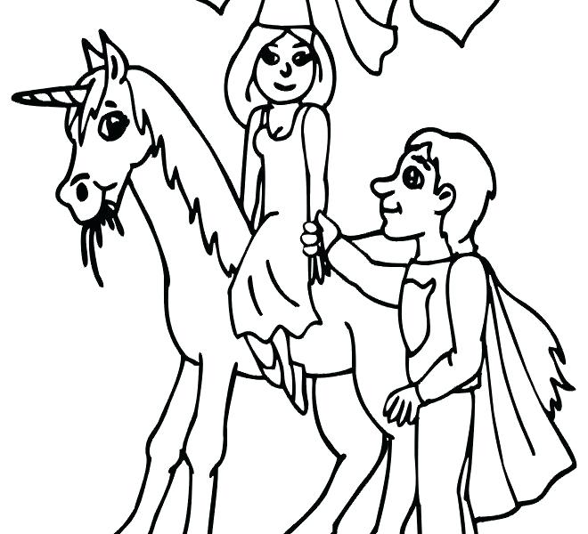 660x600 Princess And Unicorn Coloring Pages Princess And Unicorn Coloring