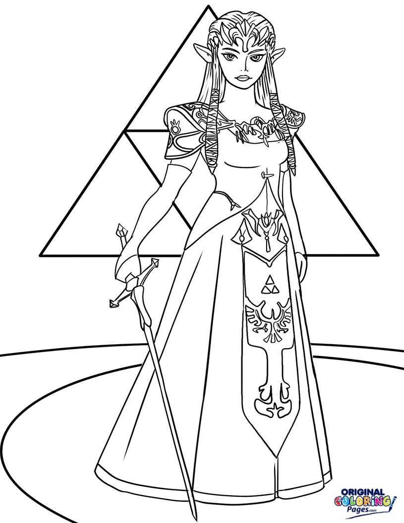 815x1056 Princess Zelda Coloring Pages Acpra