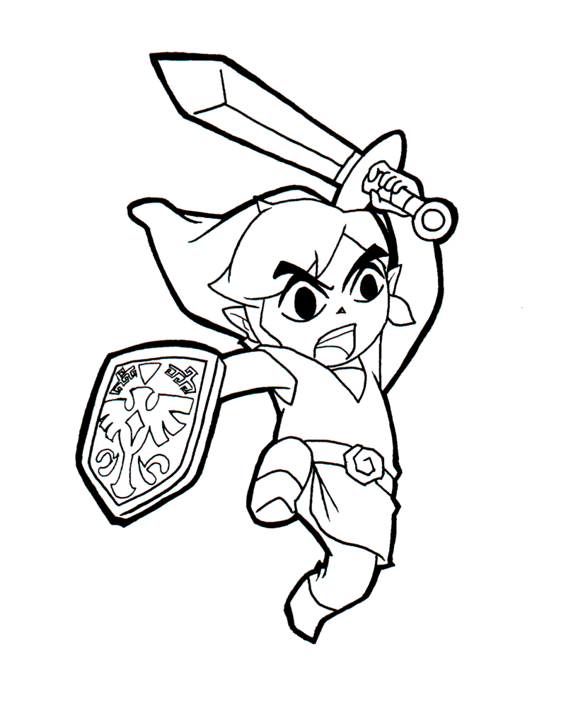 800x1010 Zelda Coloring Pages Toon Link Printable