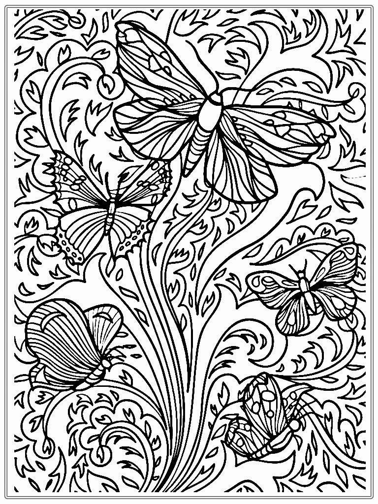 768x1024 Free Printable Adult Butterfly Coloring Pages To Print Coloring