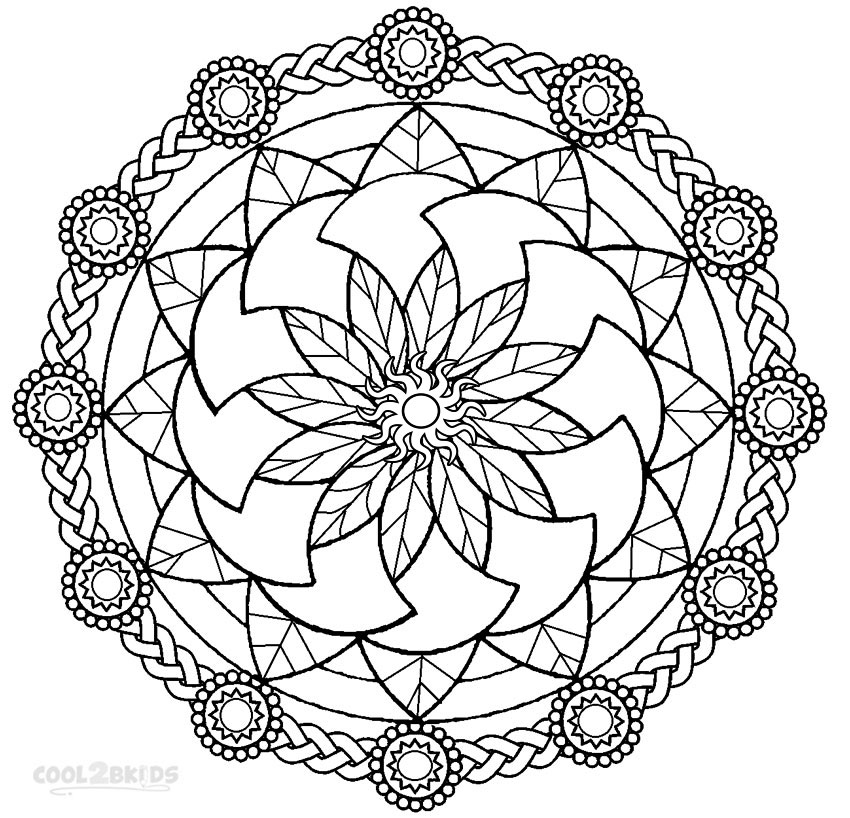 850x818 Printable Mandala Coloring Pages For Kids Cool2bkids