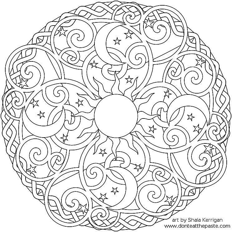 744x744 Coloring Pages. Free Mandala Coloring Pages For Adults Printables