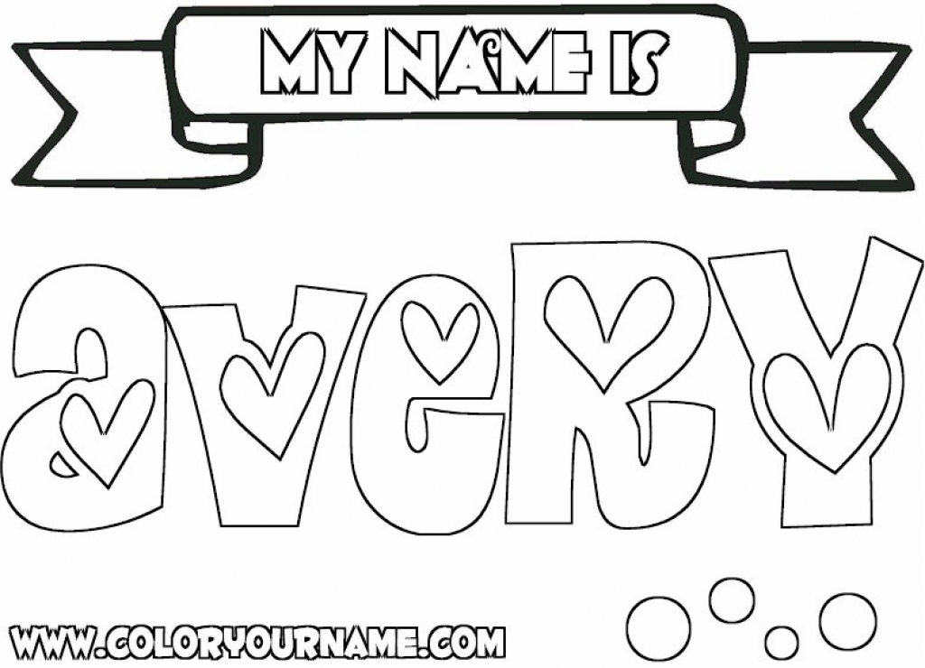 Print My Name Coloring Pages