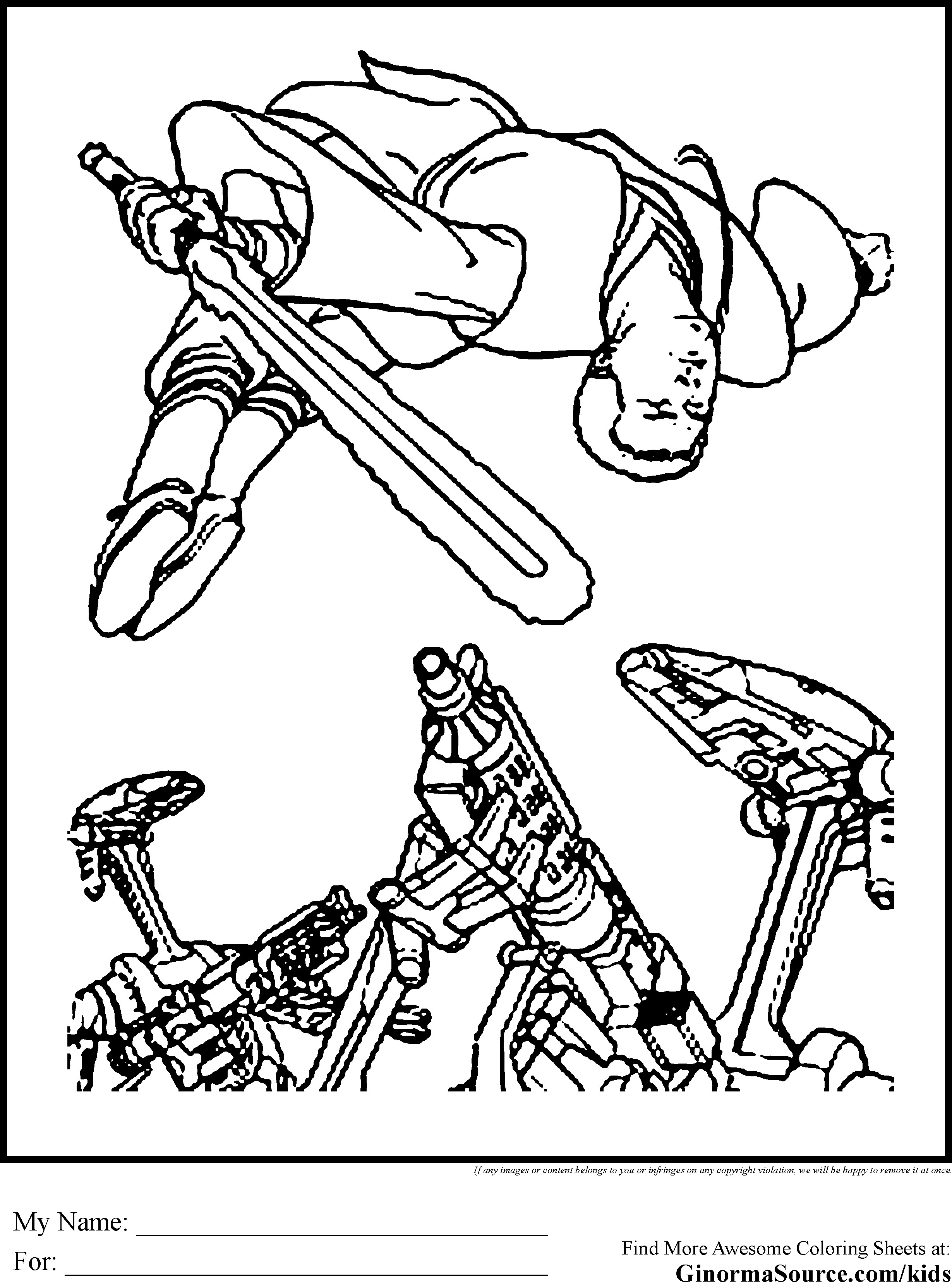2459x3310 Coloring Pages Of Obi Wan Kenobi To Print Coloring For Kids 2018