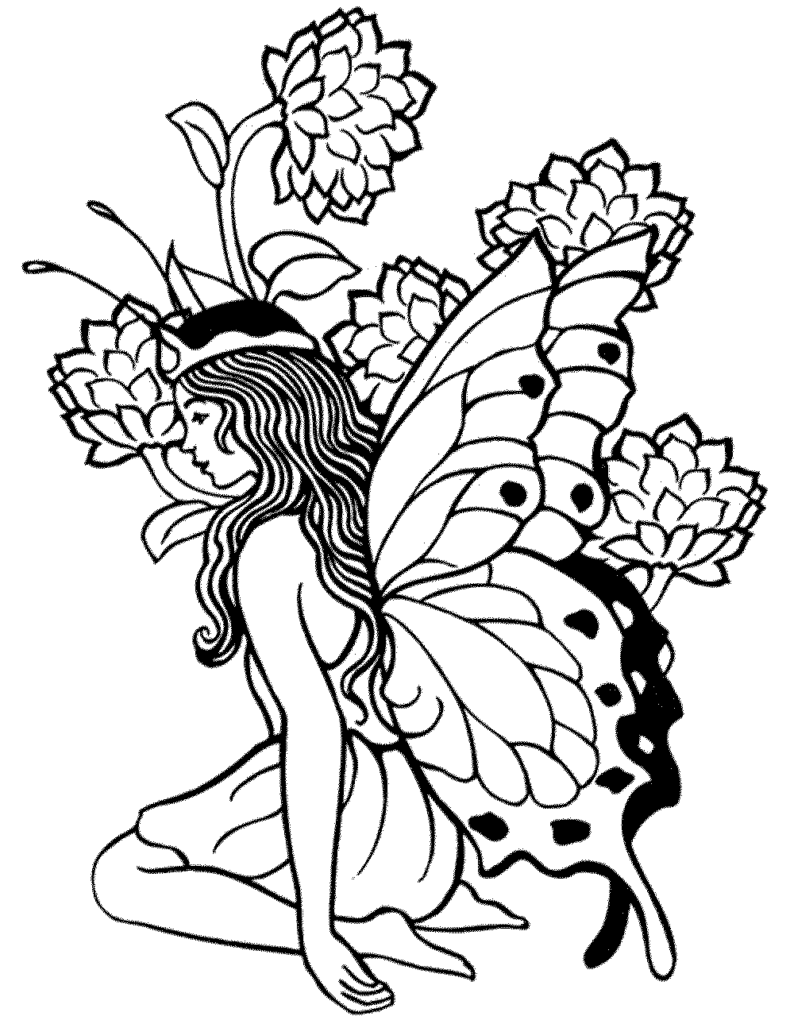 794x1024 Coloring Pages Beautifull Fairy For Adults Free Printable