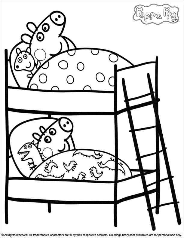 612x792 Peppa And George On Their Beds