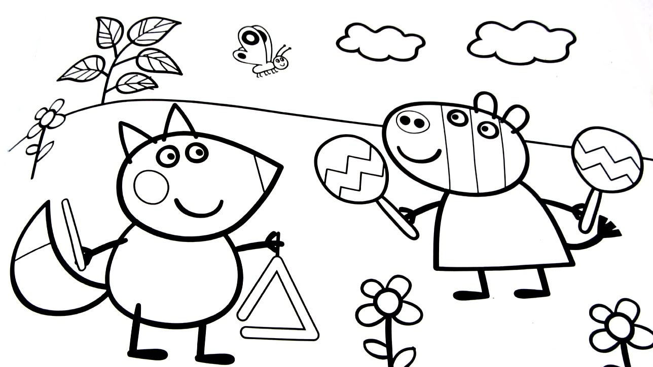 1288x725 Peppa Pig Coloring Pages Online Printable