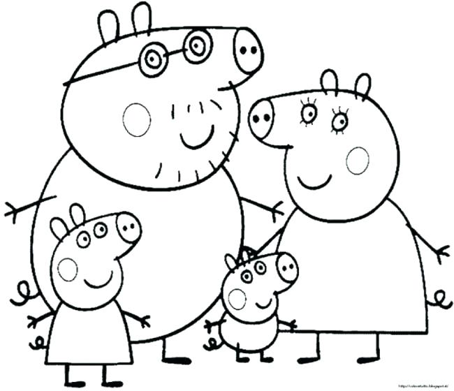 650x560 Peppa Pig Coloring Sheets