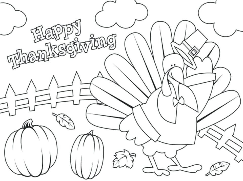 960x718 Happy Thanksgiving Coloring Pages Preschool Thanksgiving Turkey