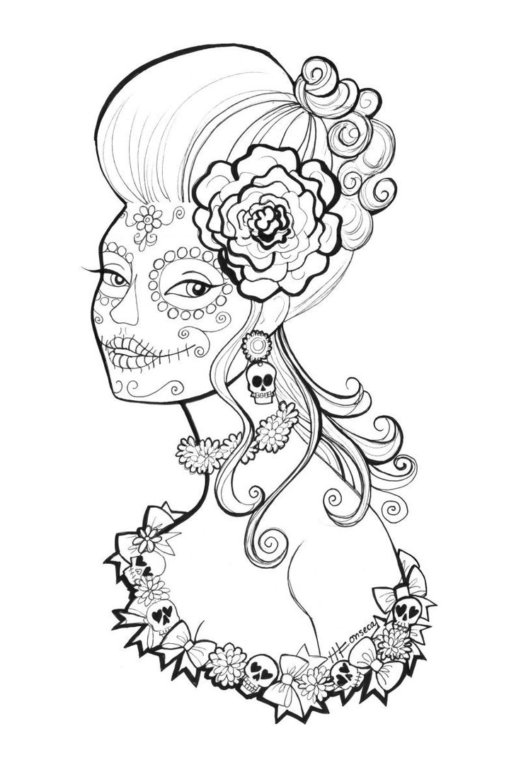 736x1104 274 Best Colouring~sugar Skulls~day Of The Dead Images
