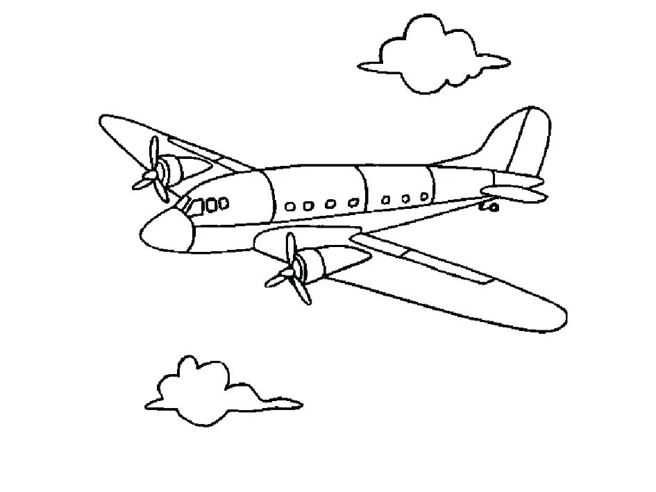 945x709 Printable Airplane Coloring Pages Cute Coloring Airplane Coloring