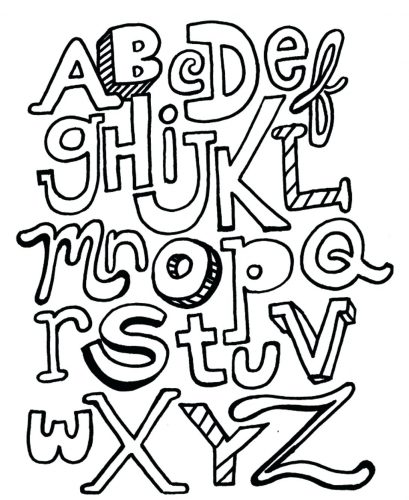 409x500 Coloring Pages ~ Alphabet Coloring Pages Printable Letters