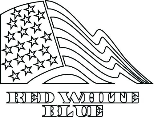 500x392 Printable American Flag Coloring Pages Page Print Picture Red