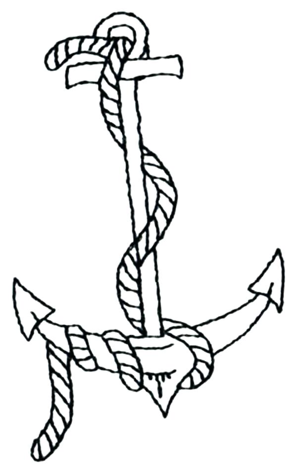 600x951 Picture Of An Anchor To Color Printable Anchor Coloring Pages Best