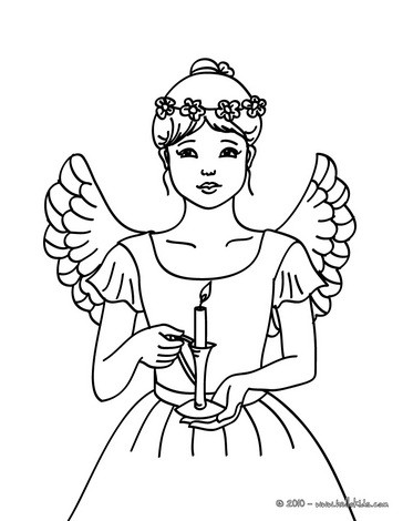 364x470 Christmas Angels Coloring Pages