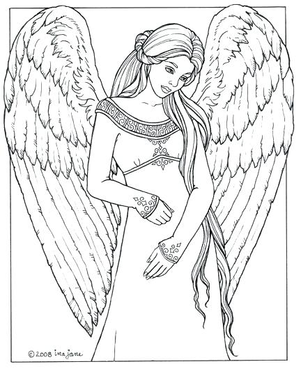 432x533 Angel Coloring Pages Printable Adult Coloring Page Art Coloring