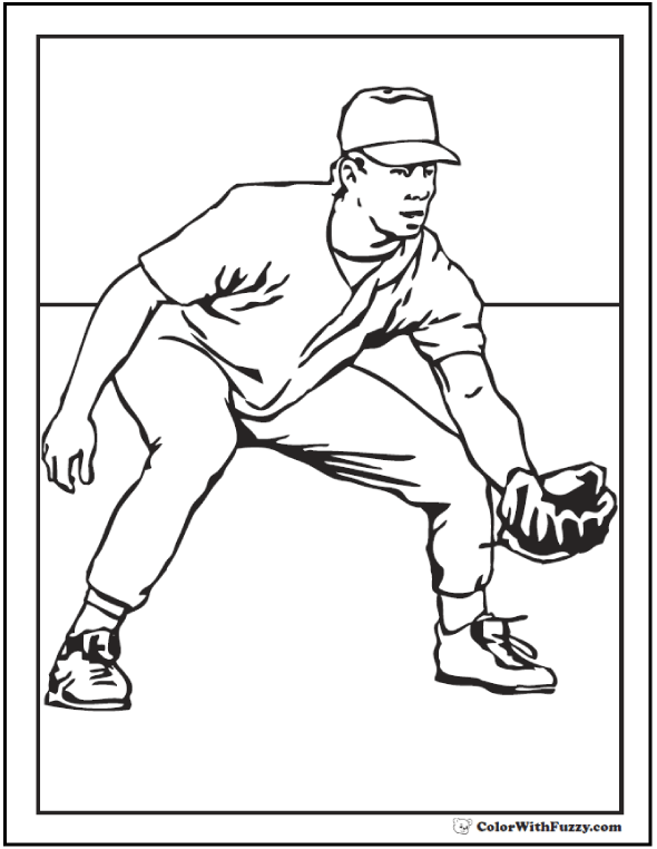 590x762 Baseball Coloring Pages Customize And Print Pdf