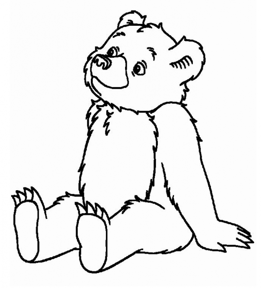 870x960 Free Printable Teddy Bear Coloring Pages For Kids