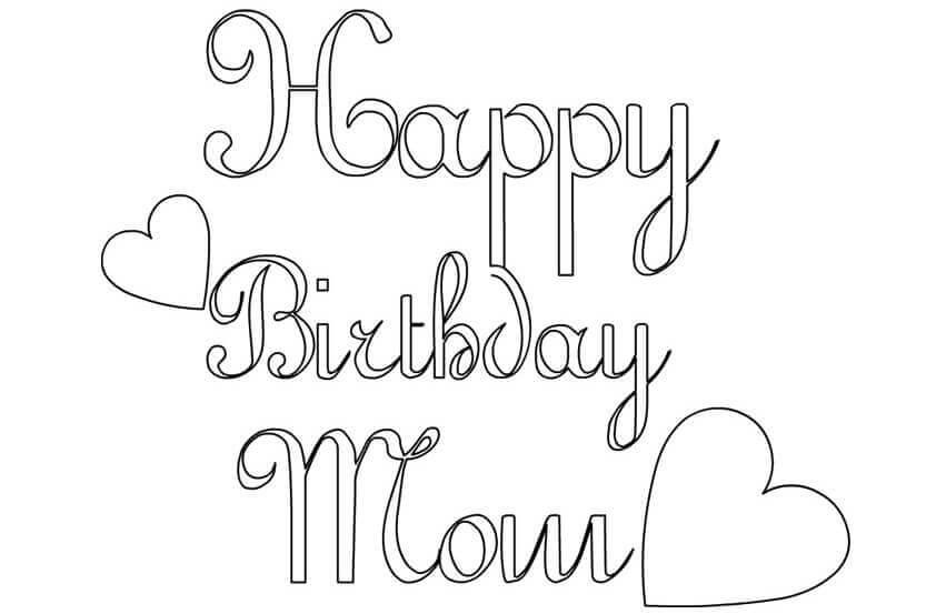 842x553 25 Free Printable Happy Birthday Coloring Pages