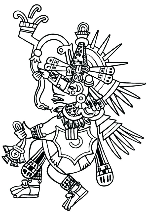 600x859 Aztec Calendar Coloring Page Calendar Coloring Pages Calendar
