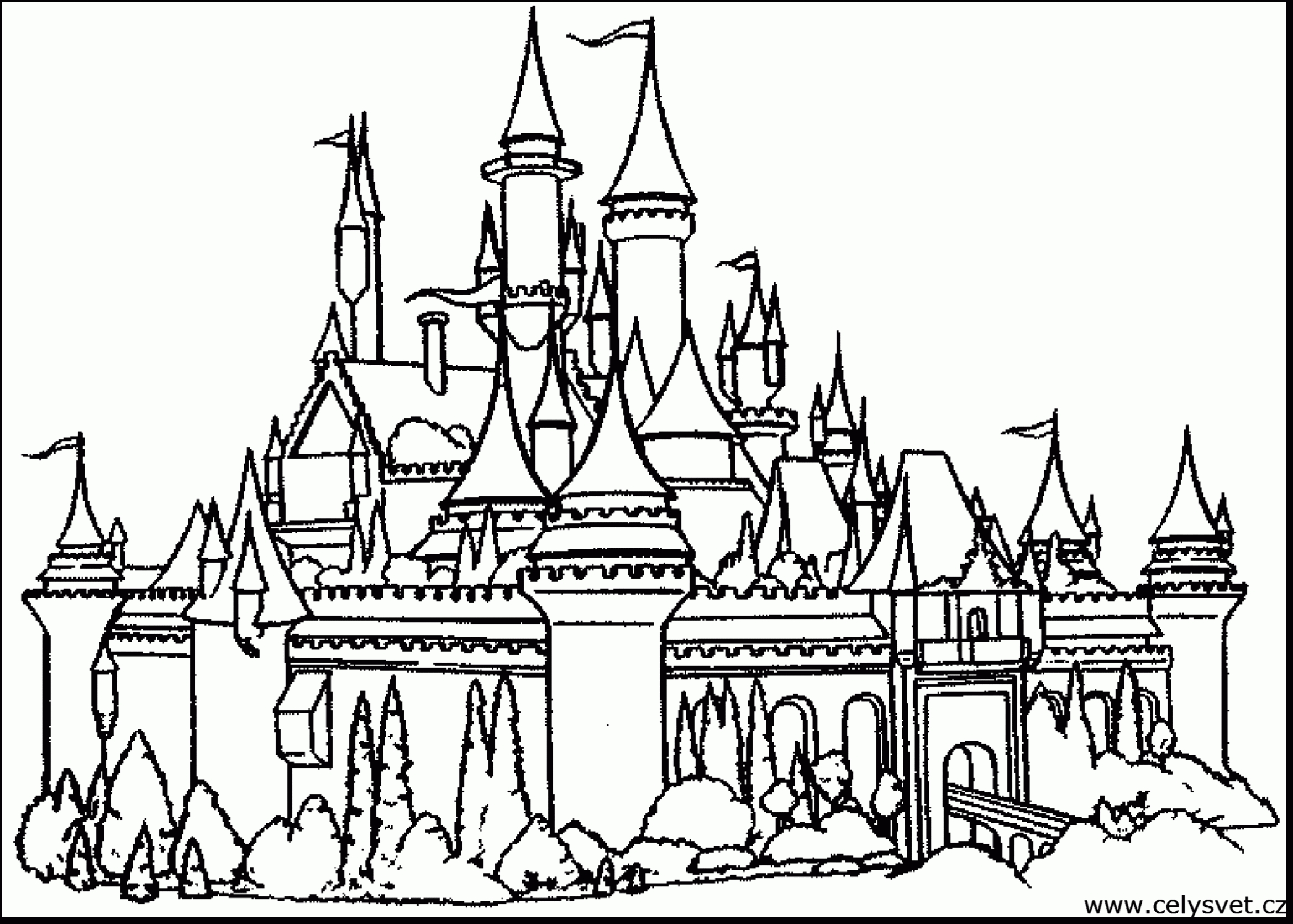 Printable Castle Coloring Pages