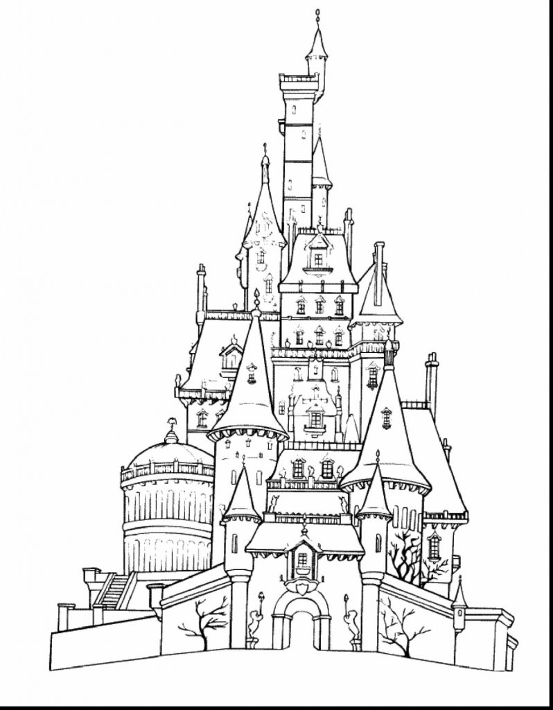 798x1024 Castle Coloring Page Printable