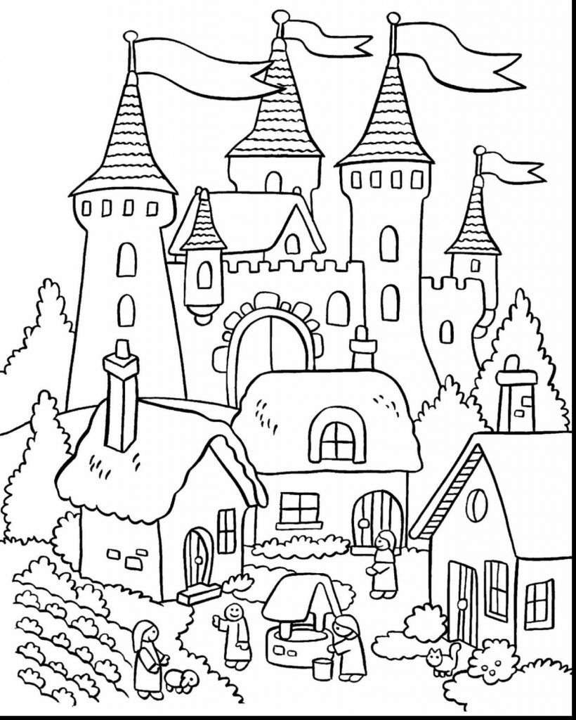 820x1024 Castle Coloring Pages