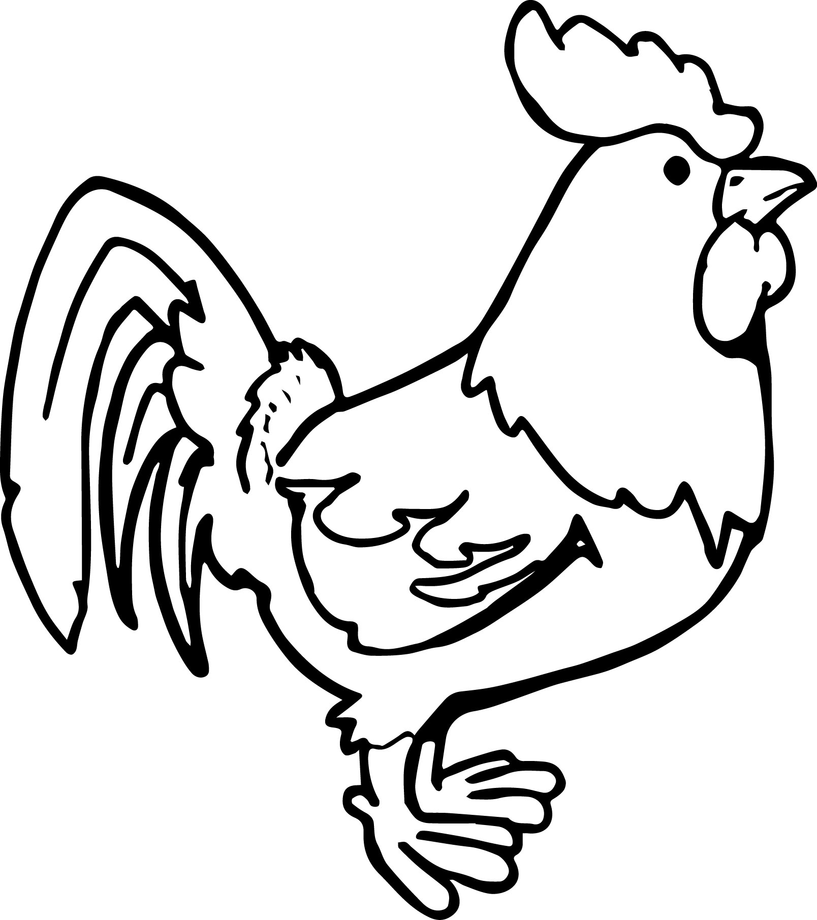 1608x1811 Coloring Chicken Coloring Pages