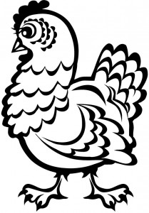 209x300 Printable Cute Chicken Coloring Pages For Kidz