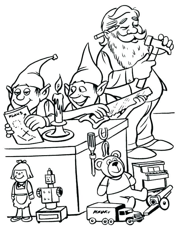 580x753 Christmas Girl Elves Coloring Pages Helpers To Color Online