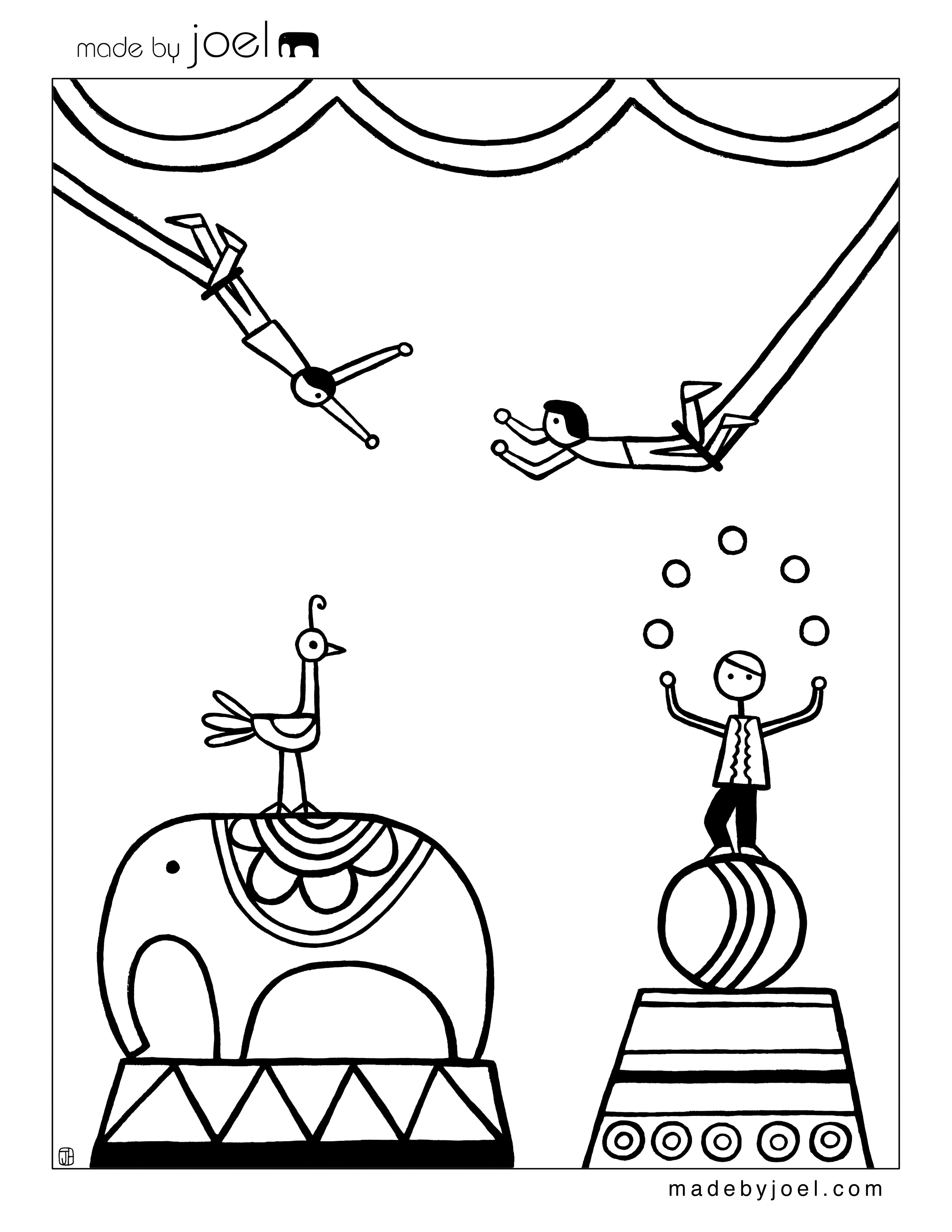2550x3300 Made By Joel New Circus Coloring Sheets!